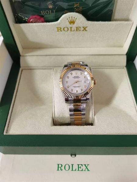 christmas gift swiss automatic watches original box certificate 41mm 36mm mens woman18kt gold president silver diamond dial, Slivery;brown
christmas gift swiss automatic watches original box certificate 41mm 36mm mens woman18kt gold president silver diamond dial, Slivery;brown