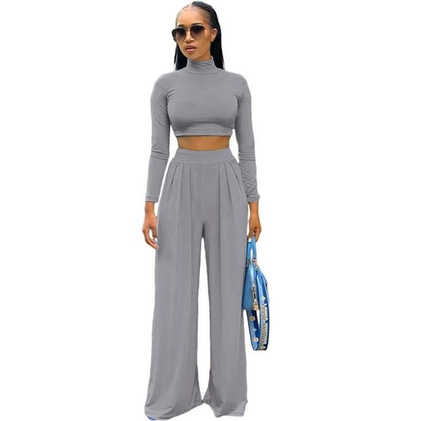 women's two piece pants ladies suit solid color long-sleeved short wide-leg two-piece set autumn casual loose slim trousers, White
women's two piece pants ladies suit solid color long-sleeved short wide-leg two-piece set autumn casual loose slim trousers, White