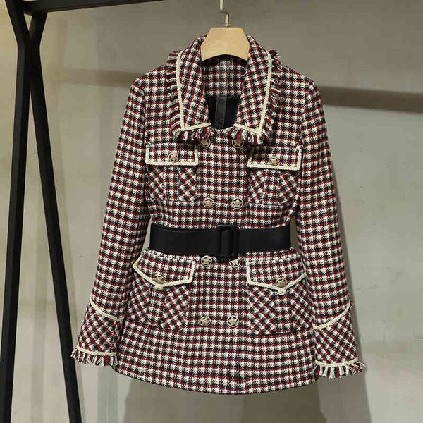 women's trench coats 2021 autumn france elgant female style belt double-breasted chess overcaot c506, Tan;black
women's trench coats 2021 autumn france elgant female style belt double-breasted chess overcaot c506, Tan;black