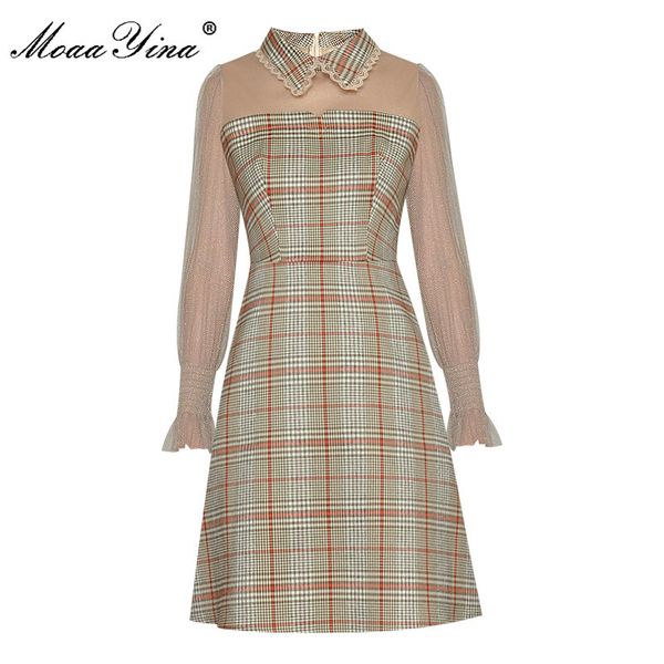 fashion designer dress spring women's dress long sleeve plaid print preppy style slim dresses 210524, Black;gray
fashion designer dress spring women's dress long sleeve plaid print preppy style slim dresses 210524, Black;gray