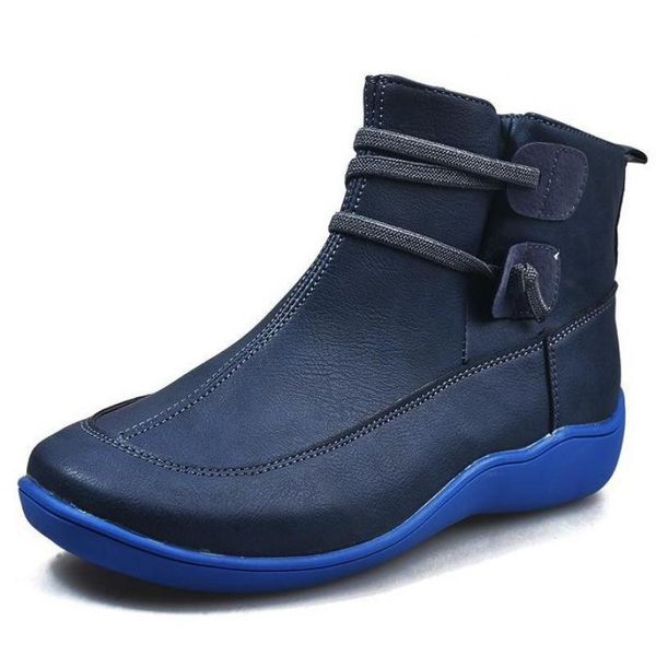 boots women pu leather ankle winter snow autumn flat shoes ladies short plush cross strap vintage punk mujer botas, Black
boots women pu leather ankle winter snow autumn flat shoes ladies short plush cross strap vintage punk mujer botas, Black