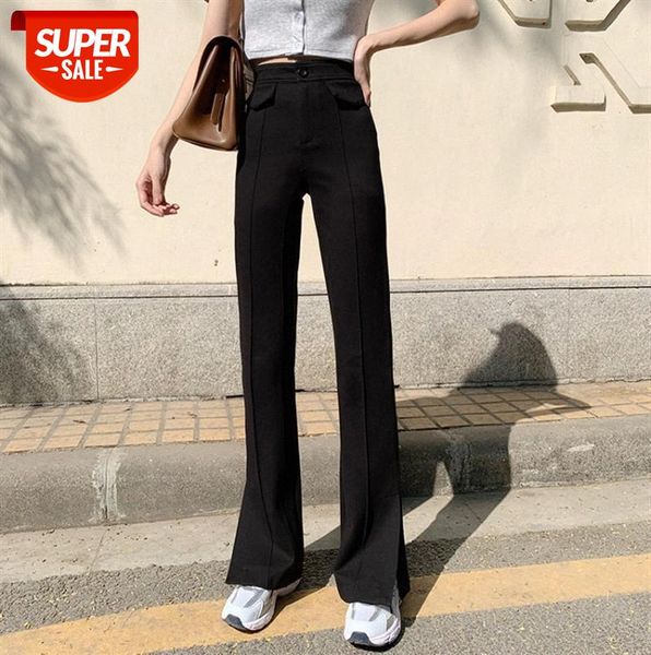 high-waist slit trousers all-match straight wide-leg western #gn5v, Black;gray
high-waist slit trousers all-match straight wide-leg western #gn5v, Black;gray