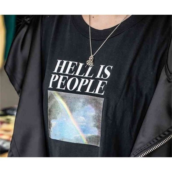 men women tumblr grunge tee hell is people rainbow print quotes graphic t-shirt black white 210512
men women tumblr grunge tee hell is people rainbow print quotes graphic t-shirt black white 210512