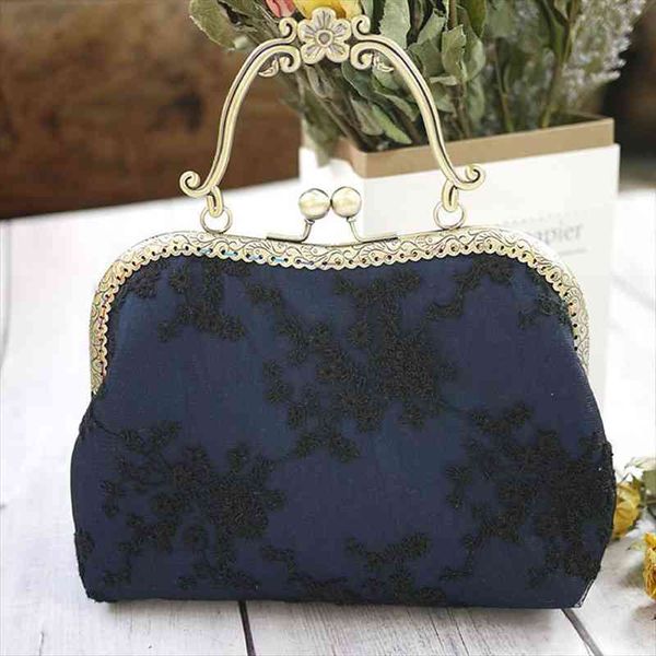 women vintage cute black lace evening bags embroidery metal frame shoulder with handle diy material pack or finished
women vintage cute black lace evening bags embroidery metal frame shoulder with handle diy material pack or finished