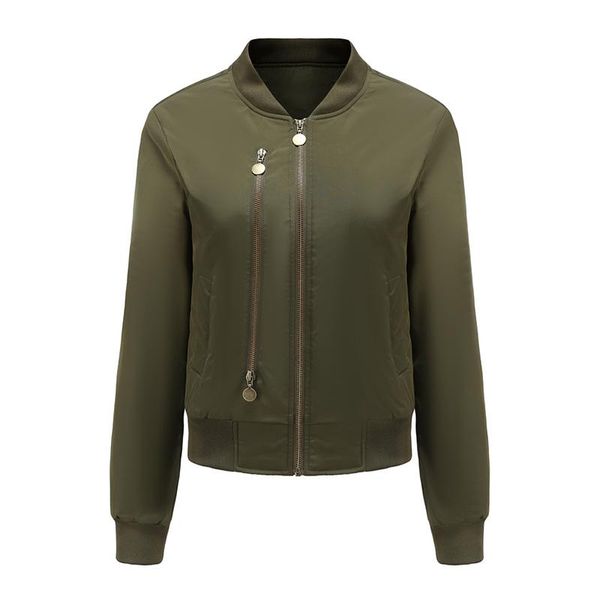 women's jackets spring autumn bomber jacket women ribbed solid long sleeve zipper female streetwear casual outerwear fashion clothing, Black;brown
women's jackets spring autumn bomber jacket women ribbed solid long sleeve zipper female streetwear casual outerwear fashion clothing, Black;brown