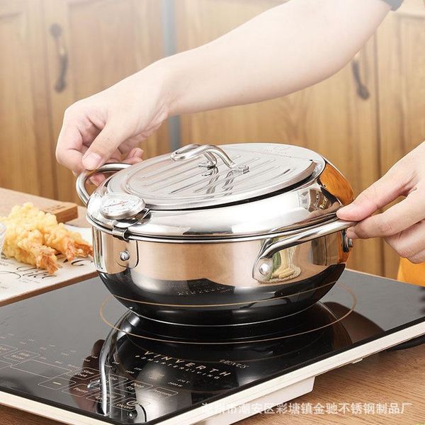 pans 201 stainless japanese style deep frying pot fryer pan control fried chicken cooking tools kitchen utensil
pans 201 stainless japanese style deep frying pot fryer pan control fried chicken cooking tools kitchen utensil