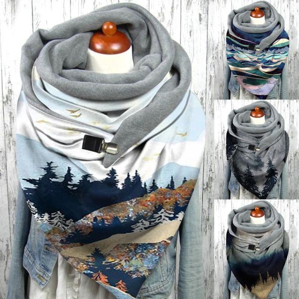 scarves women printing button soft wrap scarf fashion mountain water warm casual shawls, Blue;gray
scarves women printing button soft wrap scarf fashion mountain water warm casual shawls, Blue;gray