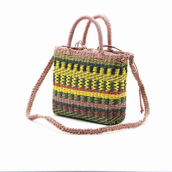 shopping bags colorful woven women's handmade handbag summer straw beach bohemian drawstring shoulder messenger female rattan tote 2203
shopping bags colorful woven women's handmade handbag summer straw beach bohemian drawstring shoulder messenger female rattan tote 2203