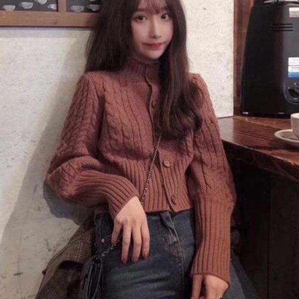 hoodies vintage autumn woman's knitted sweater thin korean turtleneck unique casual breasted cardigan sweaters pull femme, Black
hoodies vintage autumn woman's knitted sweater thin korean turtleneck unique casual breasted cardigan sweaters pull femme, Black