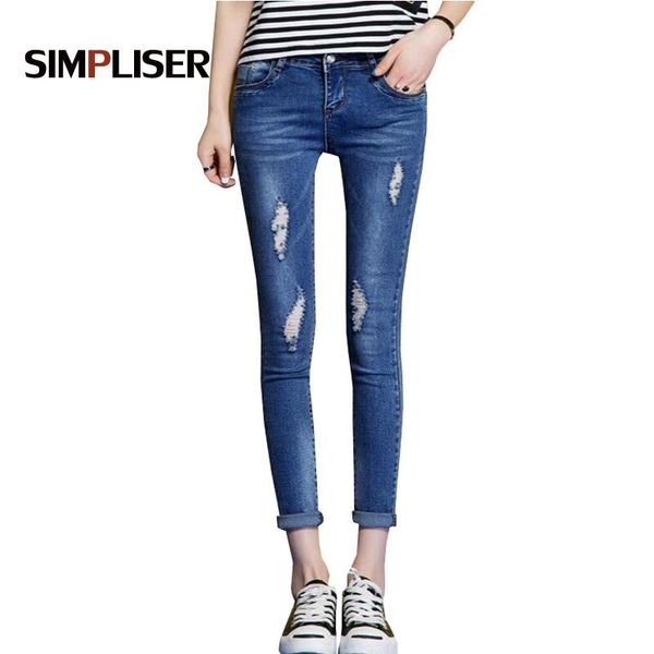 denim ripped skinny jeans for women cuffs with pockets jean slim femme calf length leggings 2021 women's, Blue
denim ripped skinny jeans for women cuffs with pockets jean slim femme calf length leggings 2021 women's, Blue