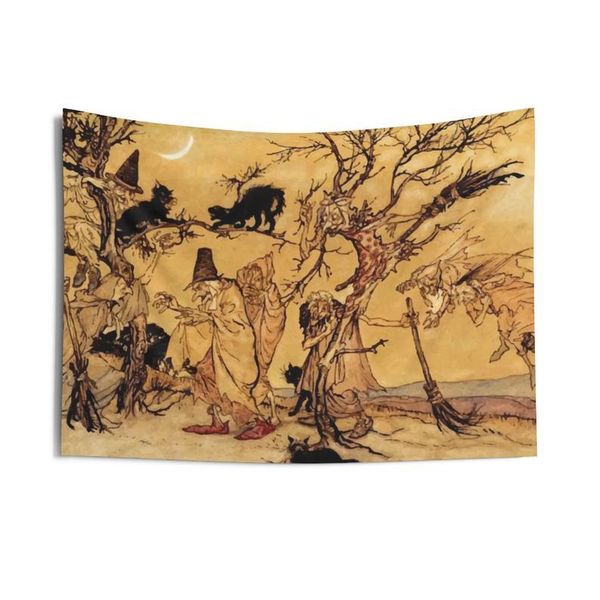 tapestries black cats & witches, indoor wall tapestry, halloween sign, vintage illustration, arthur rackham décor
tapestries black cats & witches, indoor wall tapestry, halloween sign, vintage illustration, arthur rackham décor