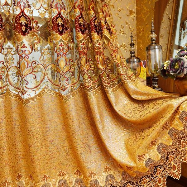 curtain & drapes europe gold luxury villa embroidered curtains for living room bedroom window kitchen el home decoration
curtain & drapes europe gold luxury villa embroidered curtains for living room bedroom window kitchen el home decoration