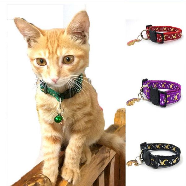 cat collars & leads moon star print collar breakaway pet necklace with bells adjustable for cats safety kitten
cat collars & leads moon star print collar breakaway pet necklace with bells adjustable for cats safety kitten
