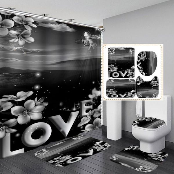 shower curtains black love flower curtain with non slip rug mat bathroom waterproof polyester hooks modern
shower curtains black love flower curtain with non slip rug mat bathroom waterproof polyester hooks modern