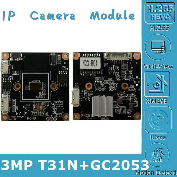 cameras 3mp t31n+gc2053 ip camera module board h.265 2304*1296 20fps mic audio interface onvif motion detection 38*38mm with radiator
cameras 3mp t31n+gc2053 ip camera module board h.265 2304*1296 20fps mic audio interface onvif motion detection 38*38mm with radiator