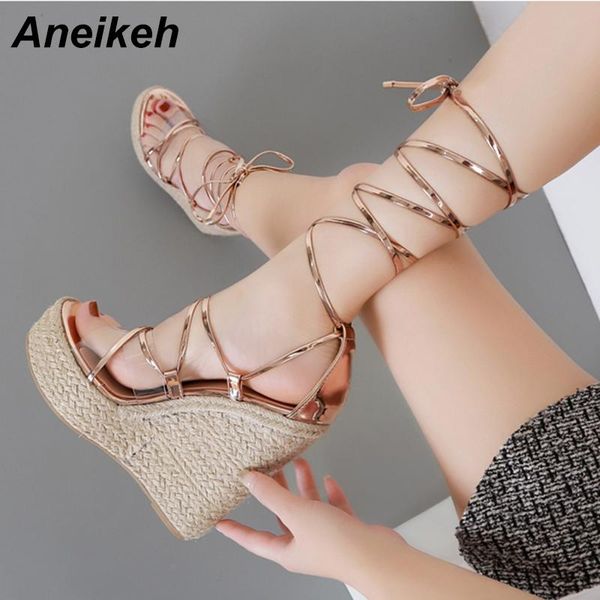 aneikeh shoe size 41 42 fashion pvc sandal women transparent sandals ankle strap lace-up wedges high heels solid party shoes, Black
aneikeh shoe size 41 42 fashion pvc sandal women transparent sandals ankle strap lace-up wedges high heels solid party shoes, Black