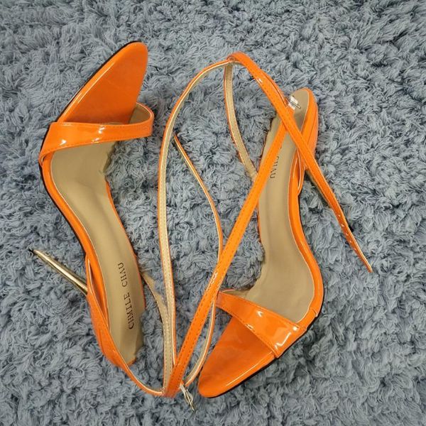 sandals women stiletto thin iron high heel ankle strap buckle open toe orange patent party bridals ball lady shoes 3845-i11 1bo2, Black
sandals women stiletto thin iron high heel ankle strap buckle open toe orange patent party bridals ball lady shoes 3845-i11 1bo2, Black