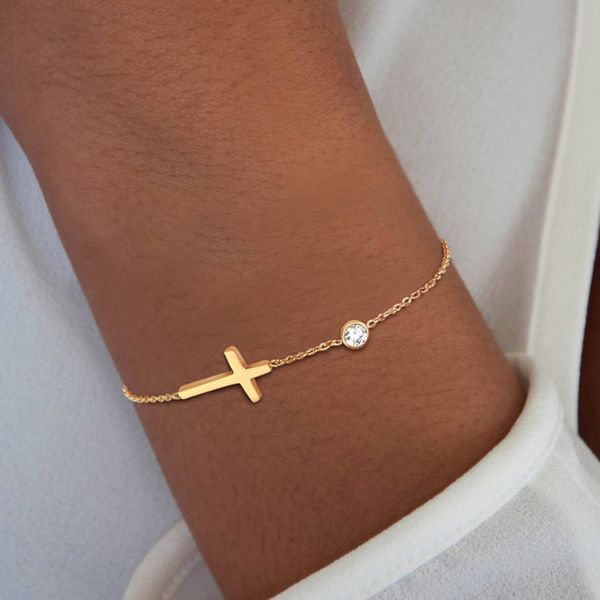 charm bracelets pulsera de eslabones acero inoxidable para mujer, cana ultrafina con cruz, joyerÃa ajustable multicapa, Golden;silver
charm bracelets pulsera de eslabones acero inoxidable para mujer, cana ultrafina con cruz, joyerÃa ajustable multicapa, Golden;silver