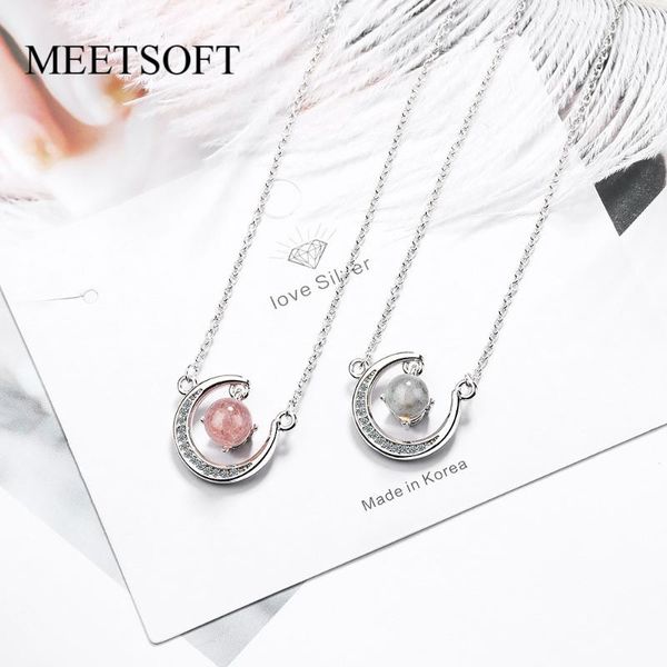 pendant necklaces meetsoft silver plated necklace minimalist clavicle chain female moonstone circle strawberry quartz jewerly gift
pendant necklaces meetsoft silver plated necklace minimalist clavicle chain female moonstone circle strawberry quartz jewerly gift