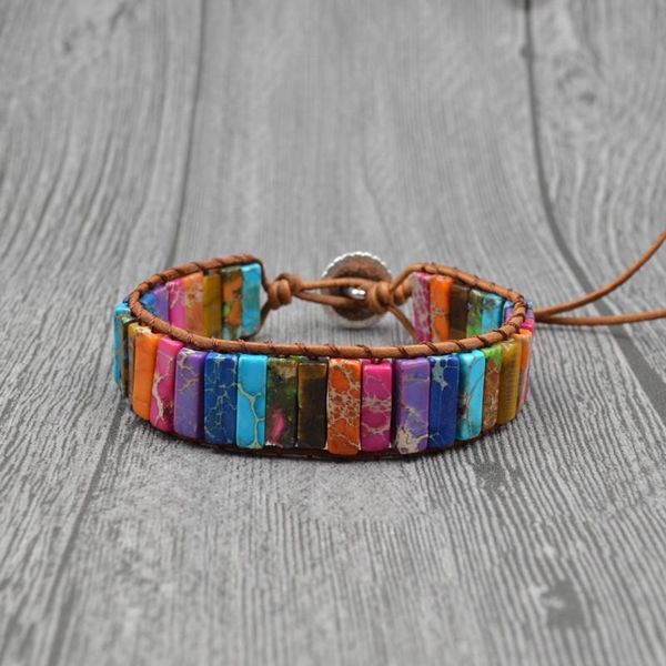 tennis handmade boho natural stone wrap bracelet women men multi colors chakra single leather power, Golden;silver
tennis handmade boho natural stone wrap bracelet women men multi colors chakra single leather power, Golden;silver