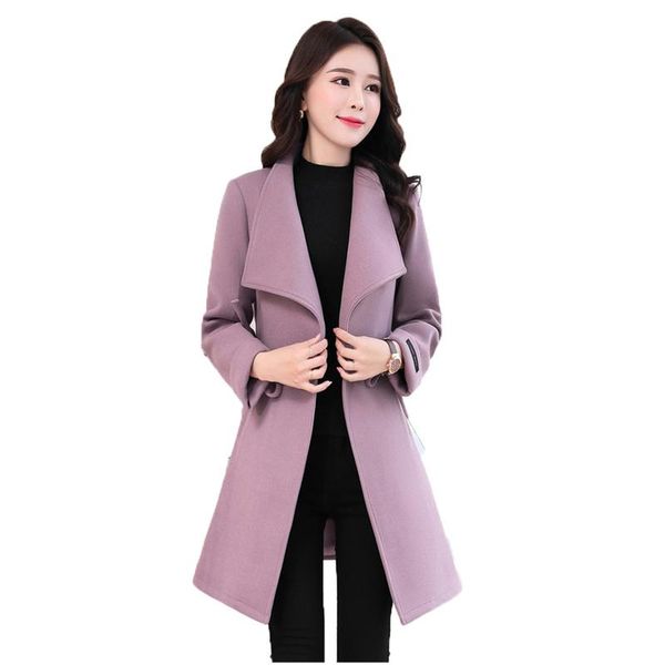 women's wool & blends woolen coat women purple blue beige 2021 autumn winter korean plus size slim all-match fashion long jacket n1107, Black
women's wool & blends woolen coat women purple blue beige 2021 autumn winter korean plus size slim all-match fashion long jacket n1107, Black