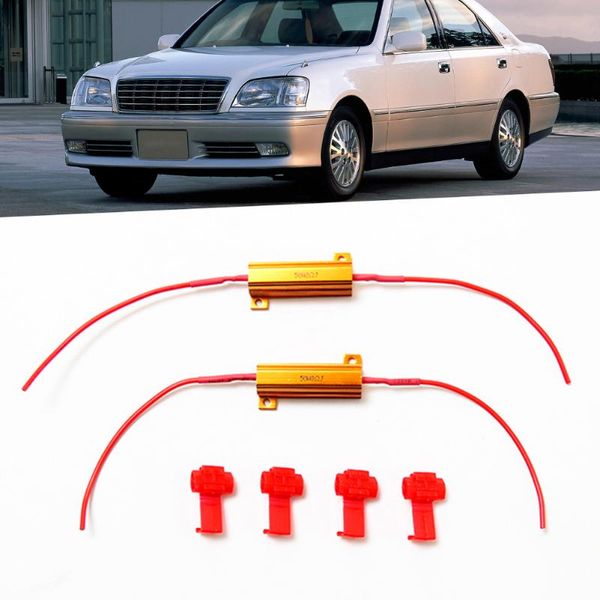 car headlights 1 pair anti-flashing decoders kit 8ohm 50w waterproof anti-flicker load resistor fast flash accessor indicator signal
car headlights 1 pair anti-flashing decoders kit 8ohm 50w waterproof anti-flicker load resistor fast flash accessor indicator signal