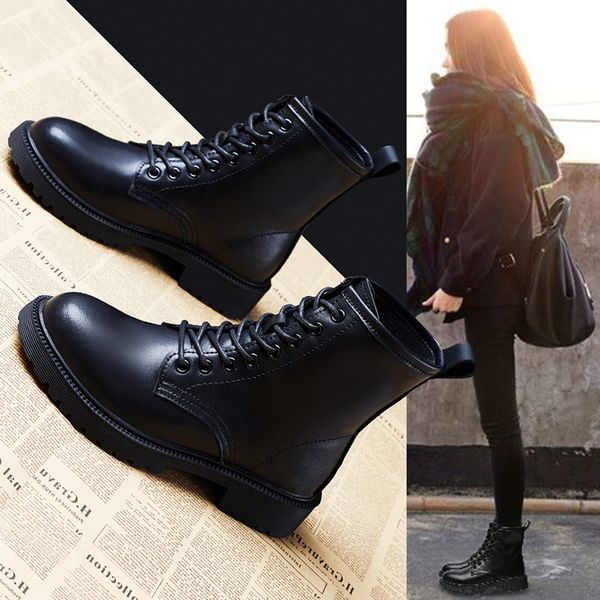 2021 cowhide martin british style versatile short autumn and winter sho leather boot's, Black
2021 cowhide martin british style versatile short autumn and winter sho leather boot's, Black