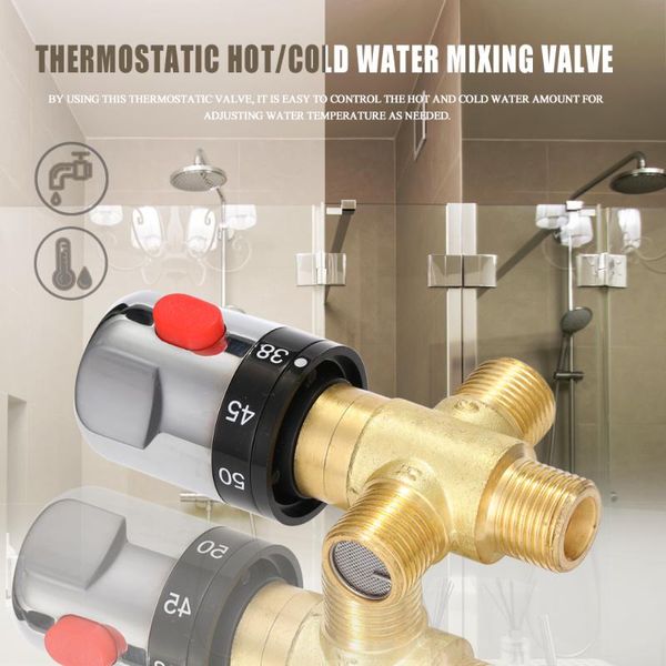 bathroom brass pipethermostat faucet water mixing temperature control valve adjustable thermostatic mixer for heater shower sets
bathroom brass pipethermostat faucet water mixing temperature control valve adjustable thermostatic mixer for heater shower sets
