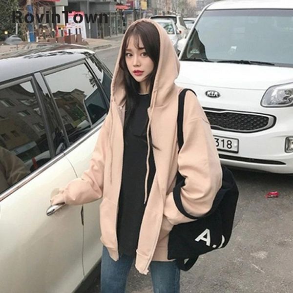 women's hoodies & sweatshirts 2021 spring&autumn solid color female zip-up casual korean style harajuku loose oversize plus velvet, Black
women's hoodies & sweatshirts 2021 spring&autumn solid color female zip-up casual korean style harajuku loose oversize plus velvet, Black