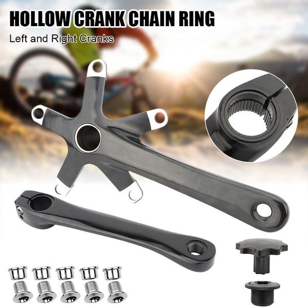 bike heels & chainwheels crank set 130 bcd with 170mm chainring bolts compatible single/dual crankset mountain road accessories
bike heels & chainwheels crank set 130 bcd with 170mm chainring bolts compatible single/dual crankset mountain road accessories