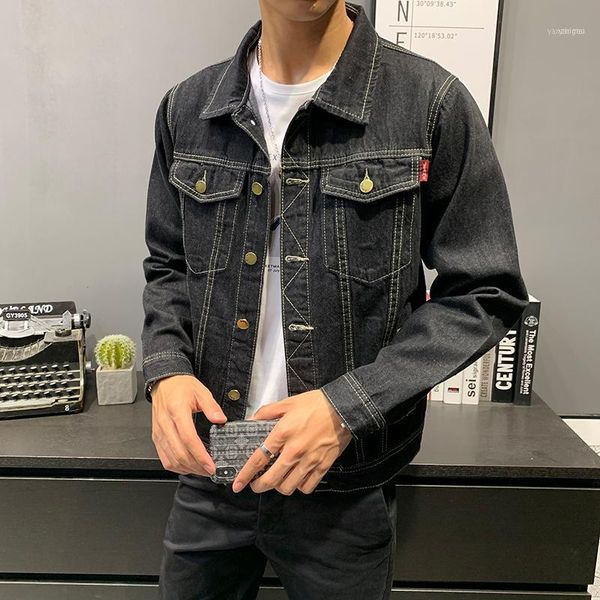 men's jackets denim jacket male korean style trend casual and handsome tooling clip to overcome1, Black;brown
men's jackets denim jacket male korean style trend casual and handsome tooling clip to overcome1, Black;brown