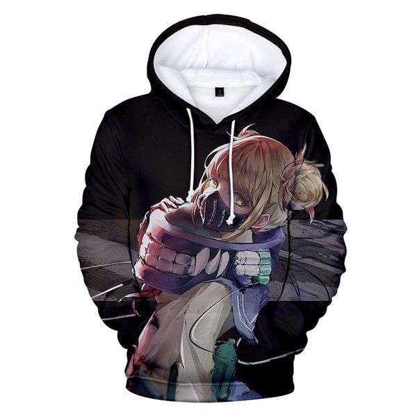 

men's hoodies & sweatshirts 3d print my hero academia himiko toga hoody men/women's cosplay boy girl anime kids clothes, Black