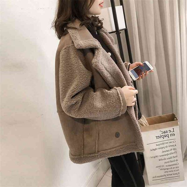 women's jackets coats winter big lapel lamb loose bf wind fur one suede motorcycle jacket f02u, Black;brown
women's jackets coats winter big lapel lamb loose bf wind fur one suede motorcycle jacket f02u, Black;brown
