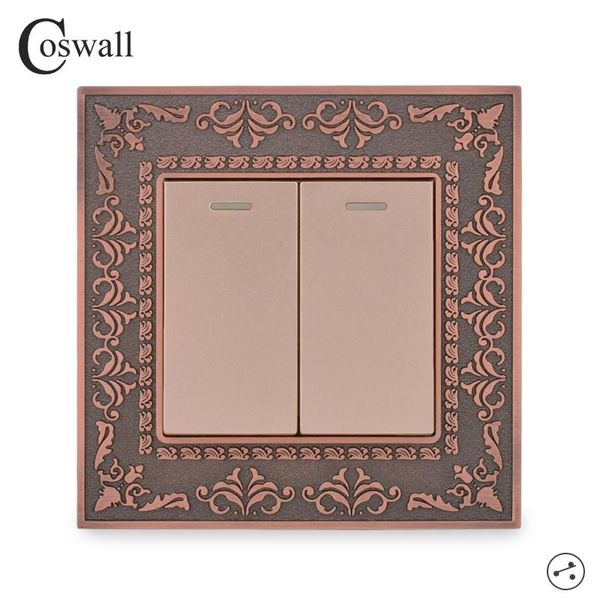 smart home control coswall 2 gang way on / off wall light switch 4d embossing panel retro zinc alloy luxury pass through switched
smart home control coswall 2 gang way on / off wall light switch 4d embossing panel retro zinc alloy luxury pass through switched