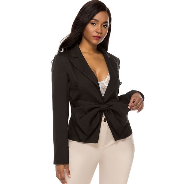 autumn winter women's black blazer office elegance bow tie closure jackets outwear long sleeve plus size suits coat 210527, White;black
autumn winter women's black blazer office elegance bow tie closure jackets outwear long sleeve plus size suits coat 210527, White;black