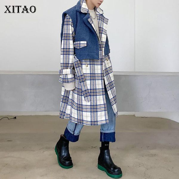 women's wool & blends xitao plus size fashion women full sleeve plaid goddess fan 2021 winter small fresh elegant minority loose coat z, Black
women's wool & blends xitao plus size fashion women full sleeve plaid goddess fan 2021 winter small fresh elegant minority loose coat z, Black