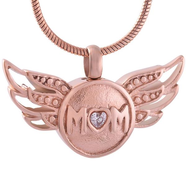 pendant necklaces "mom" in round wing cremation jewelry for stainless steel necklace ashes urn memorial custom with filling kits, Silver
pendant necklaces "mom" in round wing cremation jewelry for stainless steel necklace ashes urn memorial custom with filling kits, Silver