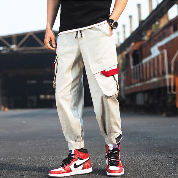 men joggers men's mutis pockets streetwear cargo hip hop pants korean runway fashions macaques abz491, Black
men joggers men's mutis pockets streetwear cargo hip hop pants korean runway fashions macaques abz491, Black