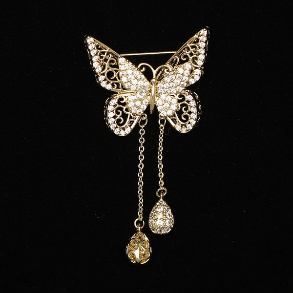 elegant butterfly suit accessories lovely female brooches creative copper micro inlaid zircon hollow tassel brooch wholesale, Gray
elegant butterfly suit accessories lovely female brooches creative copper micro inlaid zircon hollow tassel brooch wholesale, Gray