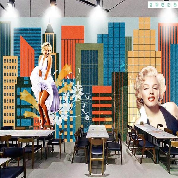 wallpapers hollywood star monroe retro restaurant wall mural wallpaper york city industrial style bedroom decoration
wallpapers hollywood star monroe retro restaurant wall mural wallpaper york city industrial style bedroom decoration