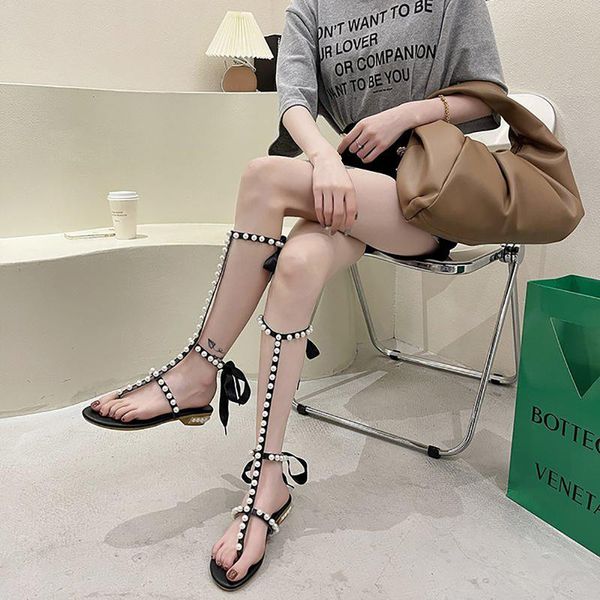 sandals high tube roman sandal for women 2021 summer fairy style coarse-heeled pearl with flip-toe lash shoes, Black
sandals high tube roman sandal for women 2021 summer fairy style coarse-heeled pearl with flip-toe lash shoes, Black