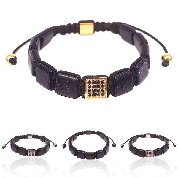 tennis customize jewelry blue sand square macrame bracelets fashion street taste black cz for men women pulseras masculina, Golden;silver
tennis customize jewelry blue sand square macrame bracelets fashion street taste black cz for men women pulseras masculina, Golden;silver
