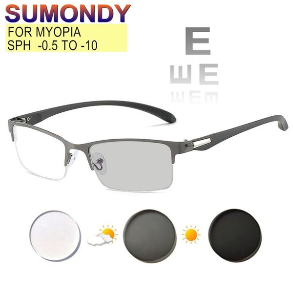 sunglasses prescription glasses for myopia -0.5 to -10 women men half frame nearsighted spectacles blue light blocking pochromic uf87, White;black
sunglasses prescription glasses for myopia -0.5 to -10 women men half frame nearsighted spectacles blue light blocking pochromic uf87, White;black
