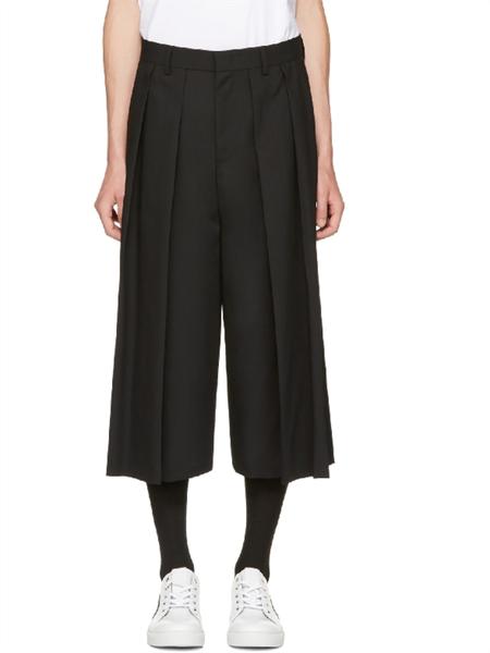 men's pants casual wide leg straight spring and autumn black pleated nine-point design youth trend
men's pants casual wide leg straight spring and autumn black pleated nine-point design youth trend