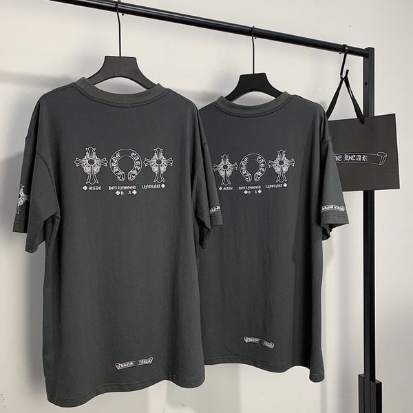 t shirt 2021 summer men's and women's fashion brand horseshoe sanskrit cross short sleeve loose, White
t shirt 2021 summer men's and women's fashion brand horseshoe sanskrit cross short sleeve loose, White