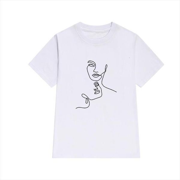 white o neck mens t shirt short sleeve harajuku summer lady simple stick figure line print men and women, White;black
white o neck mens t shirt short sleeve harajuku summer lady simple stick figure line print men and women, White;black
