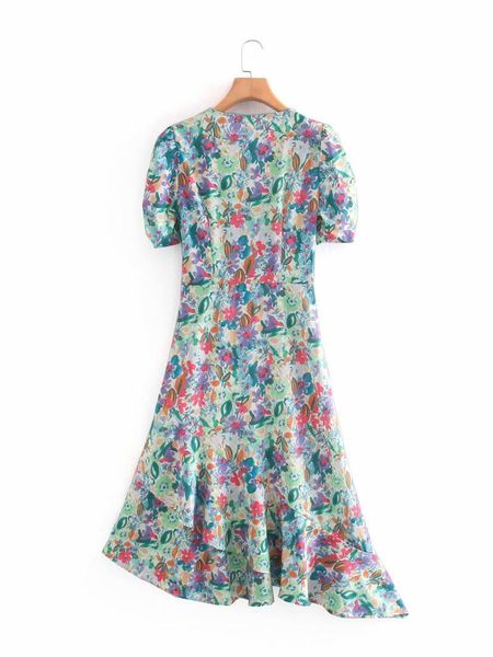a line v neck print women casual es clothing summer garden style small floral irregular waist slim holiday, Black;gray
a line v neck print women casual es clothing summer garden style small floral irregular waist slim holiday, Black;gray