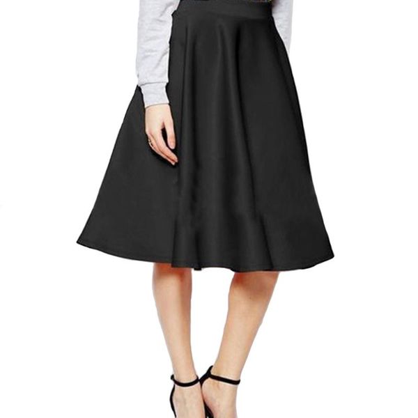pleated gift holiday summer solid below the knee women skirt midi fashion girl casual simple high waist skirts, Black
pleated gift holiday summer solid below the knee women skirt midi fashion girl casual simple high waist skirts, Black