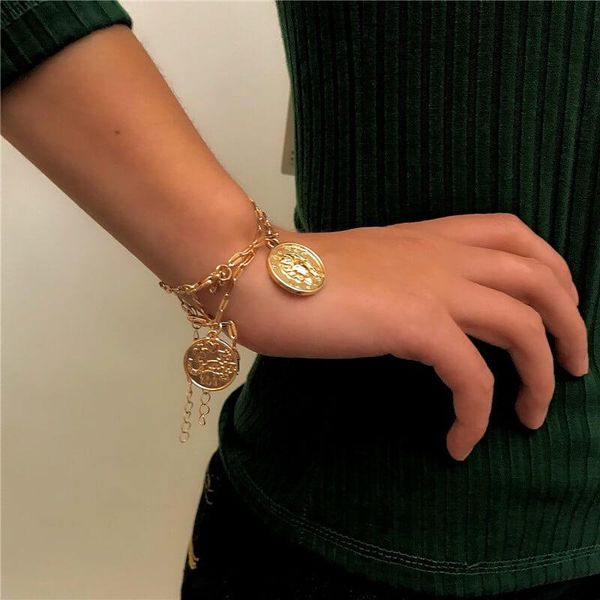 vintage elephant coin pendant gold color chain bracelets for women queen portrait charm bracelet set fashion jewelry pulseras link,, Black
vintage elephant coin pendant gold color chain bracelets for women queen portrait charm bracelet set fashion jewelry pulseras link,, Black