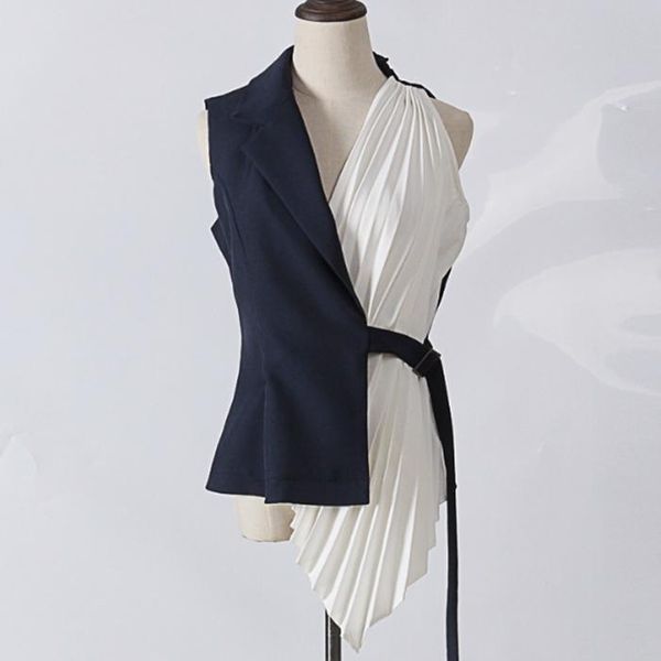 women's vests korobov korean office lady hit color patchwork women vest coats vintage v neck chiffon summer jackets lacing coat, Black;white
women's vests korobov korean office lady hit color patchwork women vest coats vintage v neck chiffon summer jackets lacing coat, Black;white